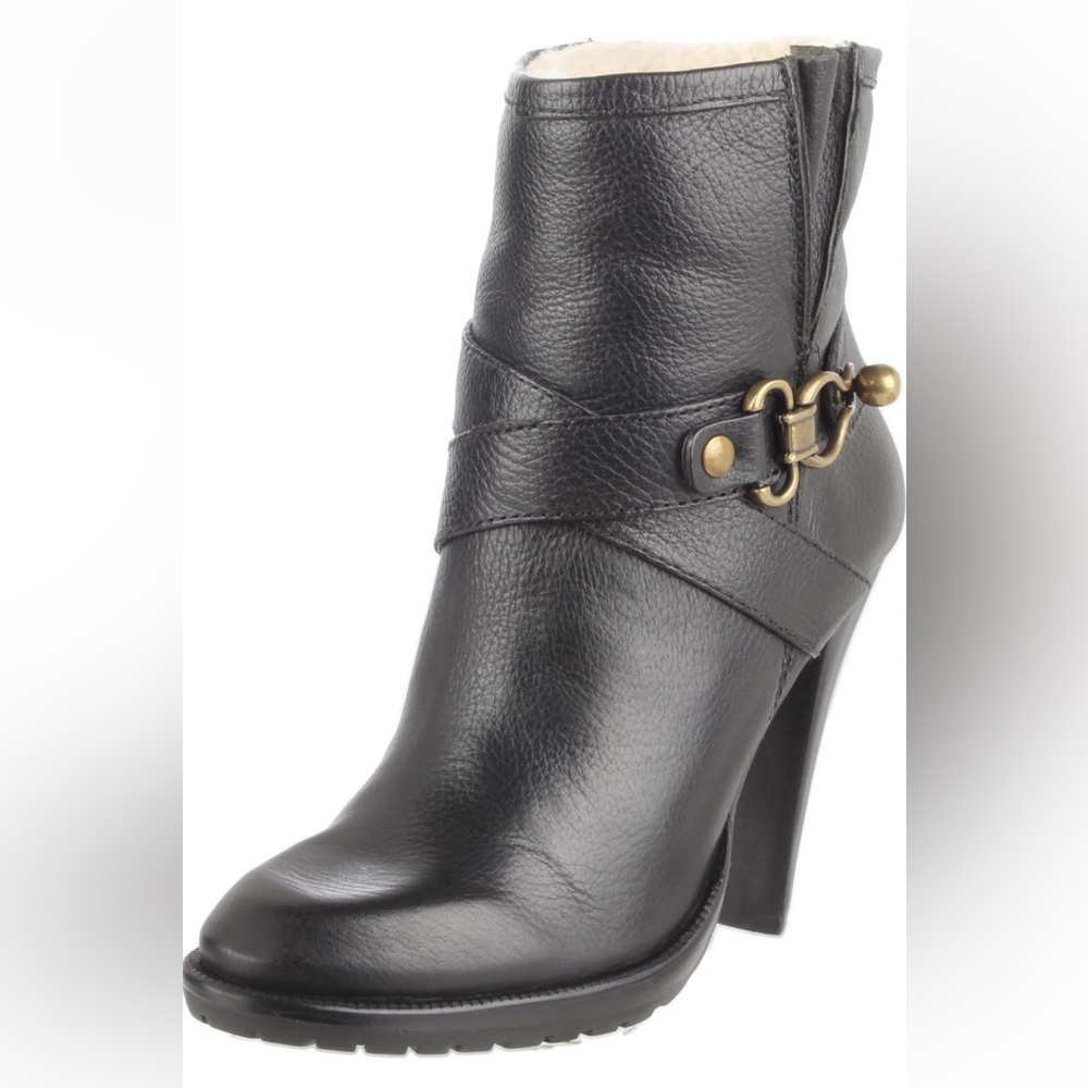 Cynthia Vincent Black Leather Booties - Picture 4 of 10